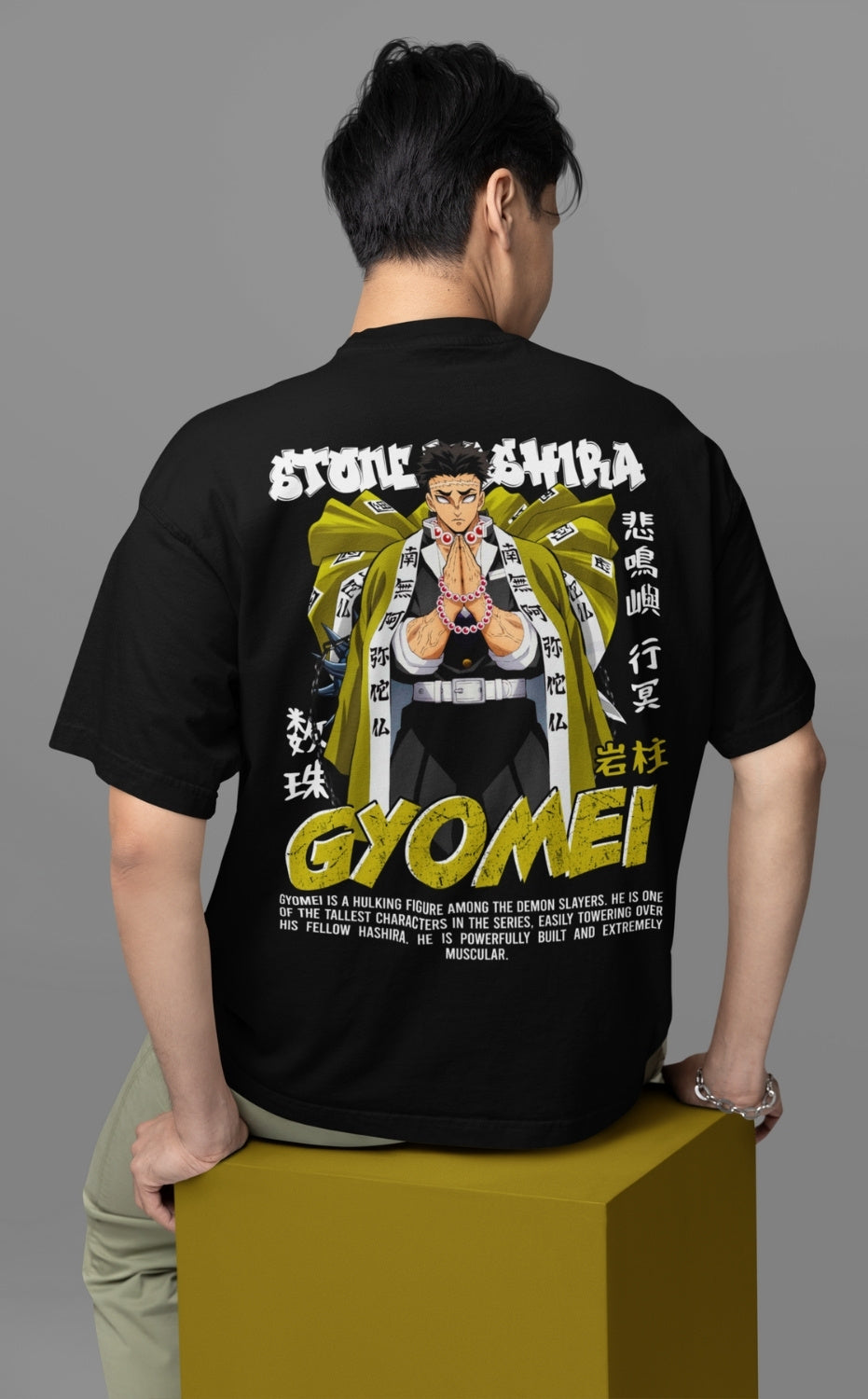 Gyomei Stone Hashira Oversized Anime T-Shirt