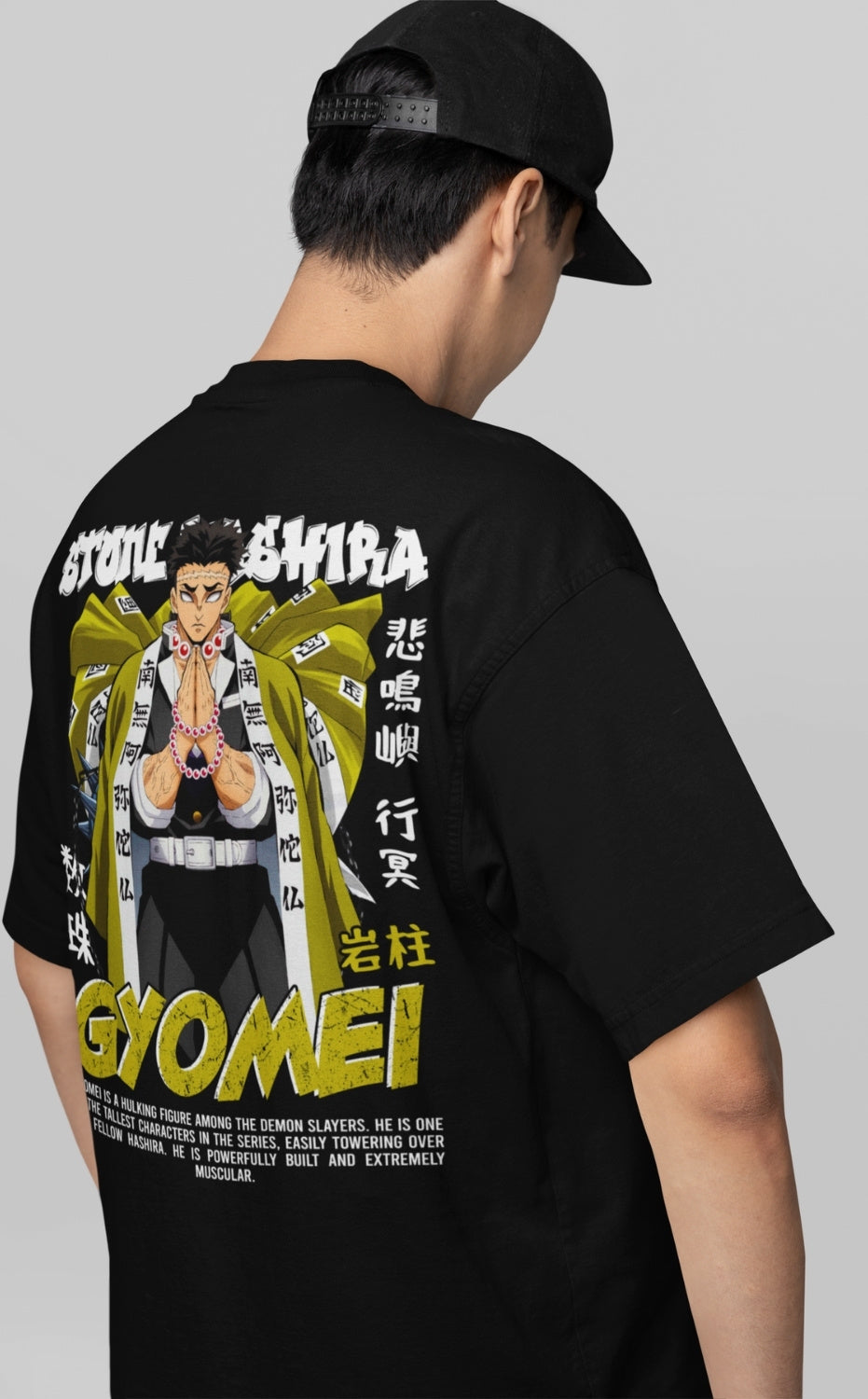 Gyomei Stone Hashira Oversized Anime T-Shirt