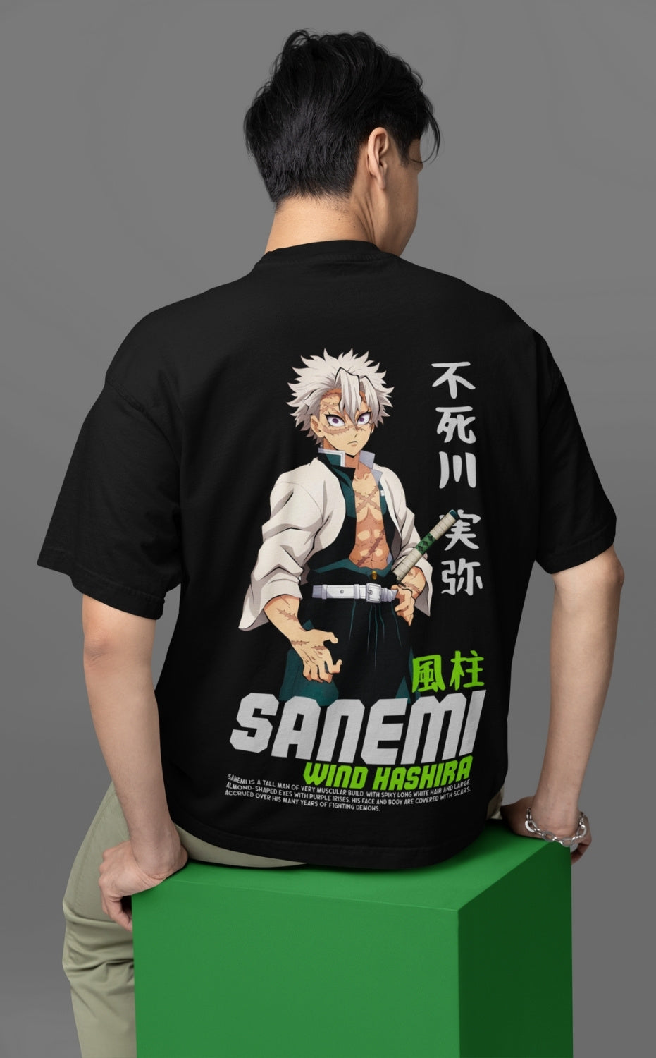 Sanemi Wind Hashira Oversized Anime T-Shirt