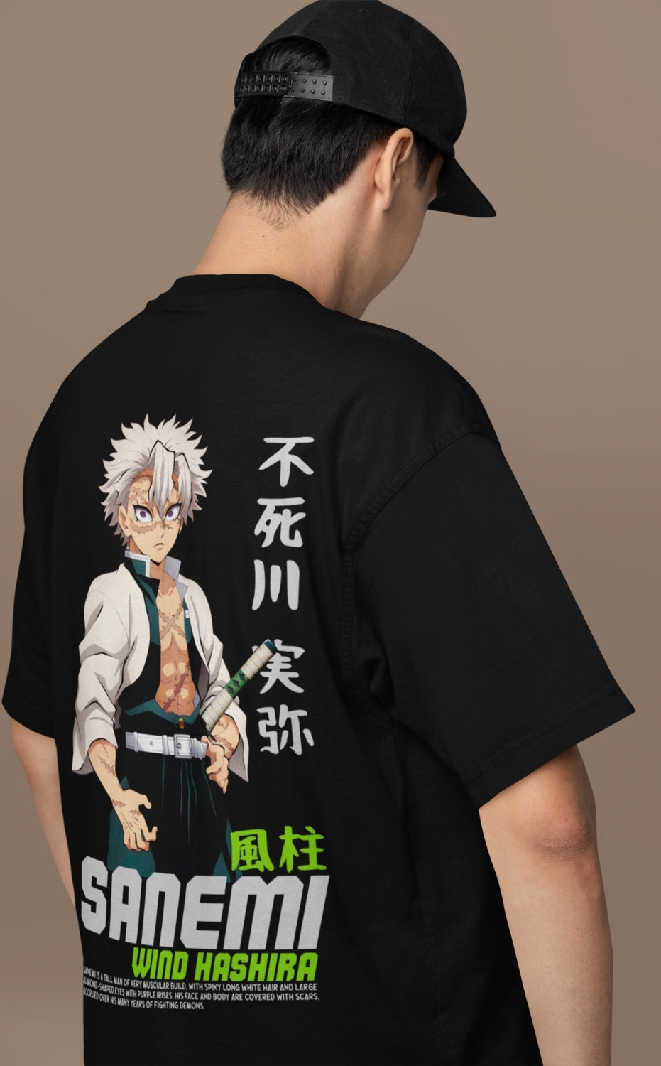 Sanemi Wind Hashira Oversized Anime T-Shirt