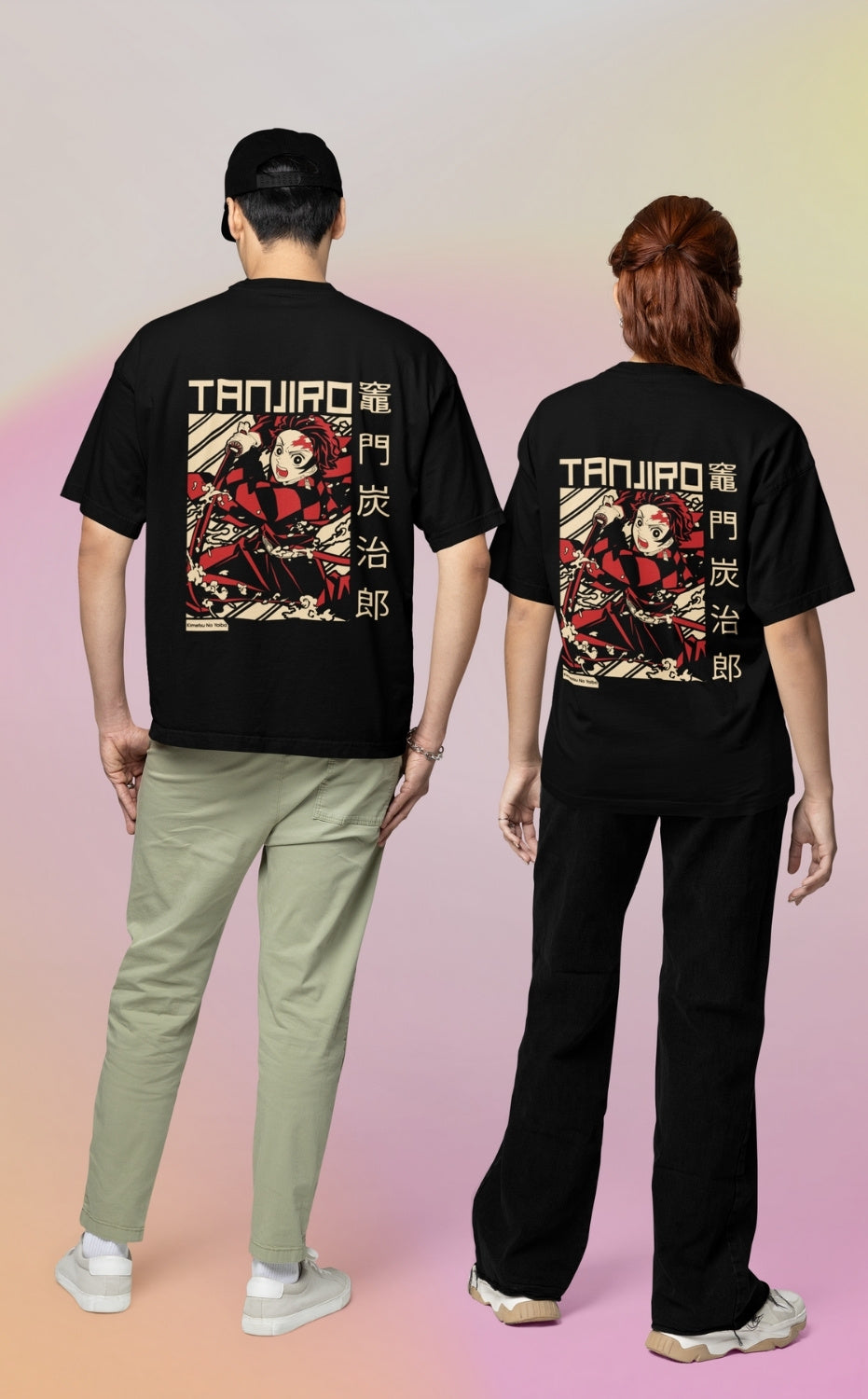Tanjiro Kamado Oversized Anime T-Shirt
