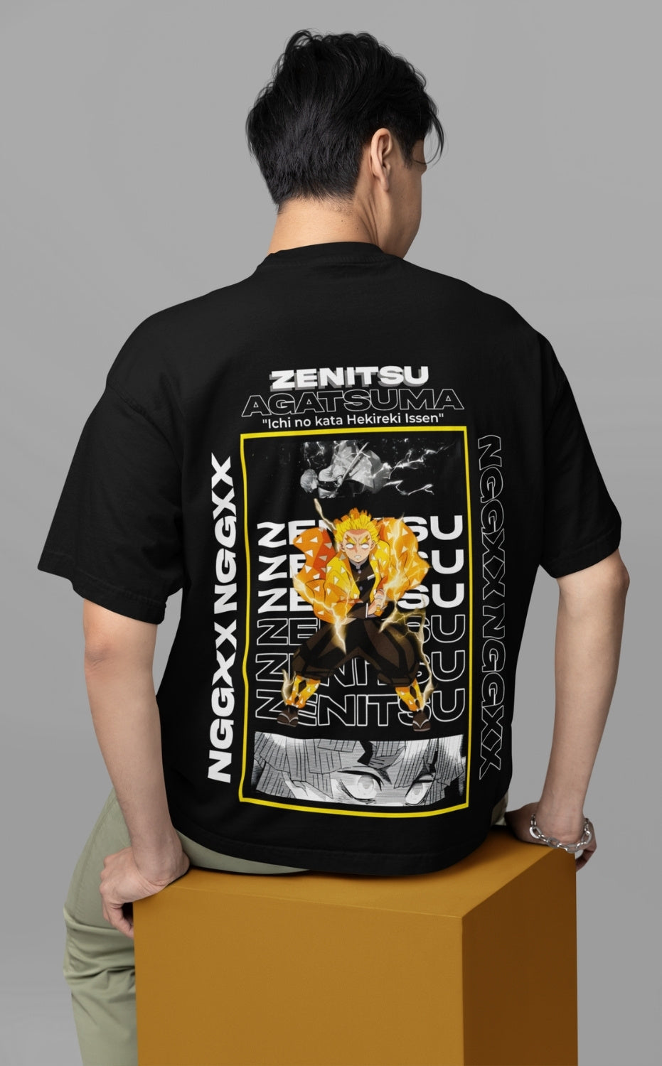 Zenitsu Agatsuma Oversized Anime T-Shirt