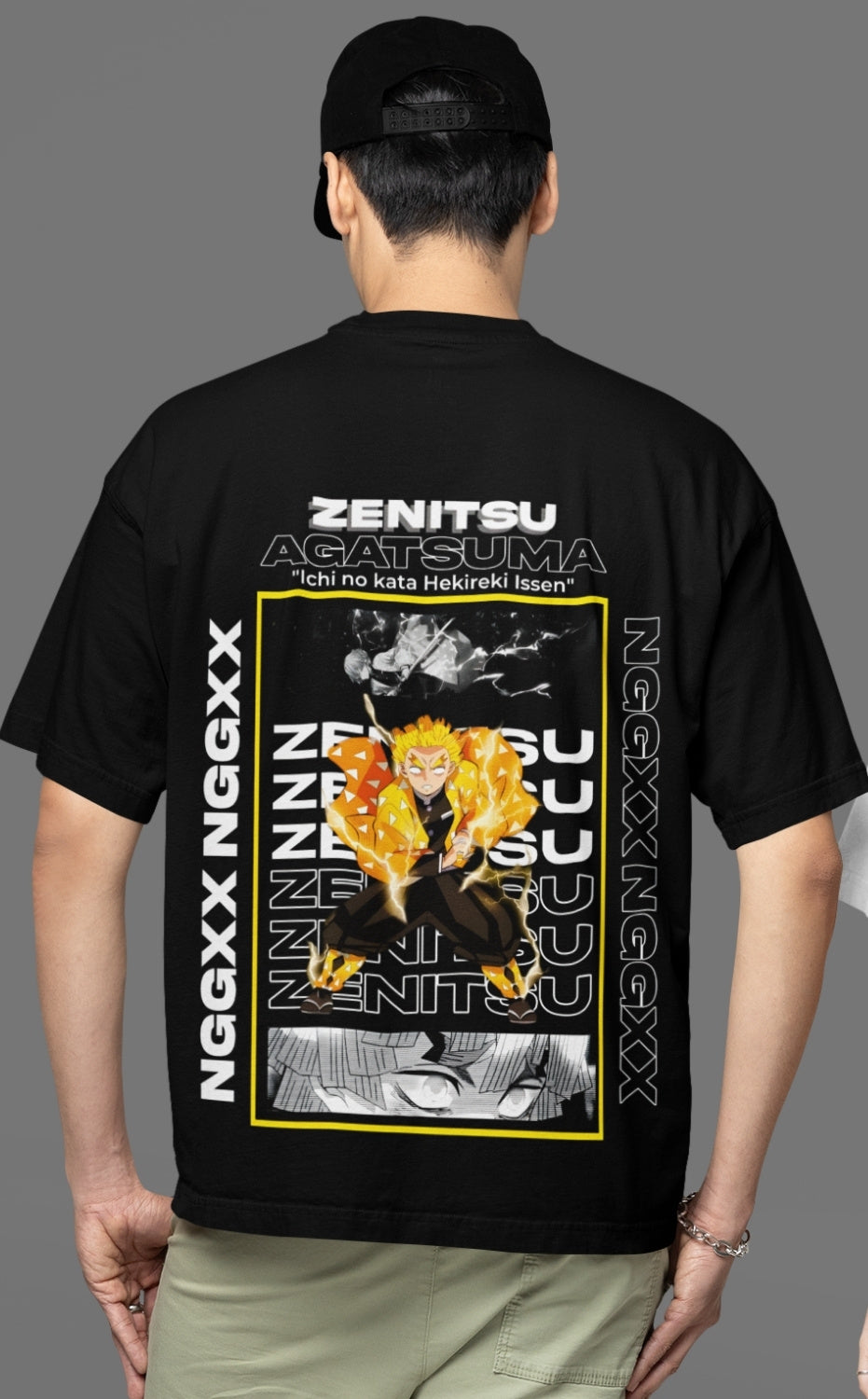 Zenitsu Agatsuma Oversized Anime T-Shirt