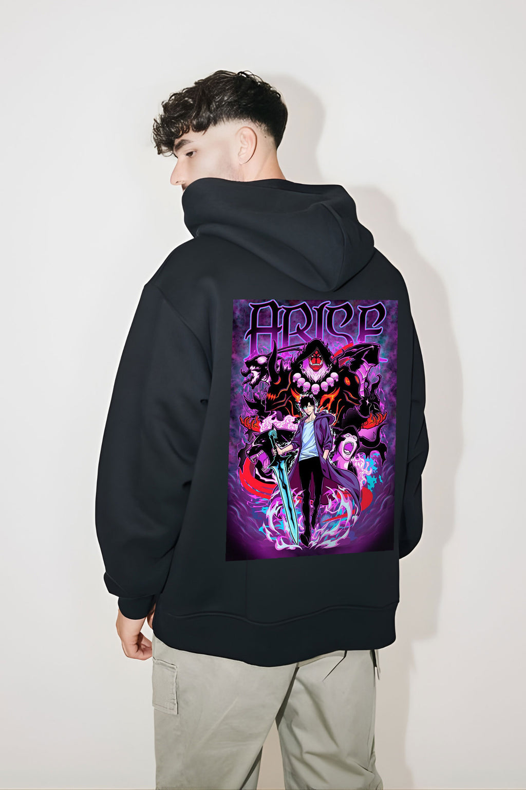 Solo Leveling Sung Jinwoo "Arise" Oversized Hoodie