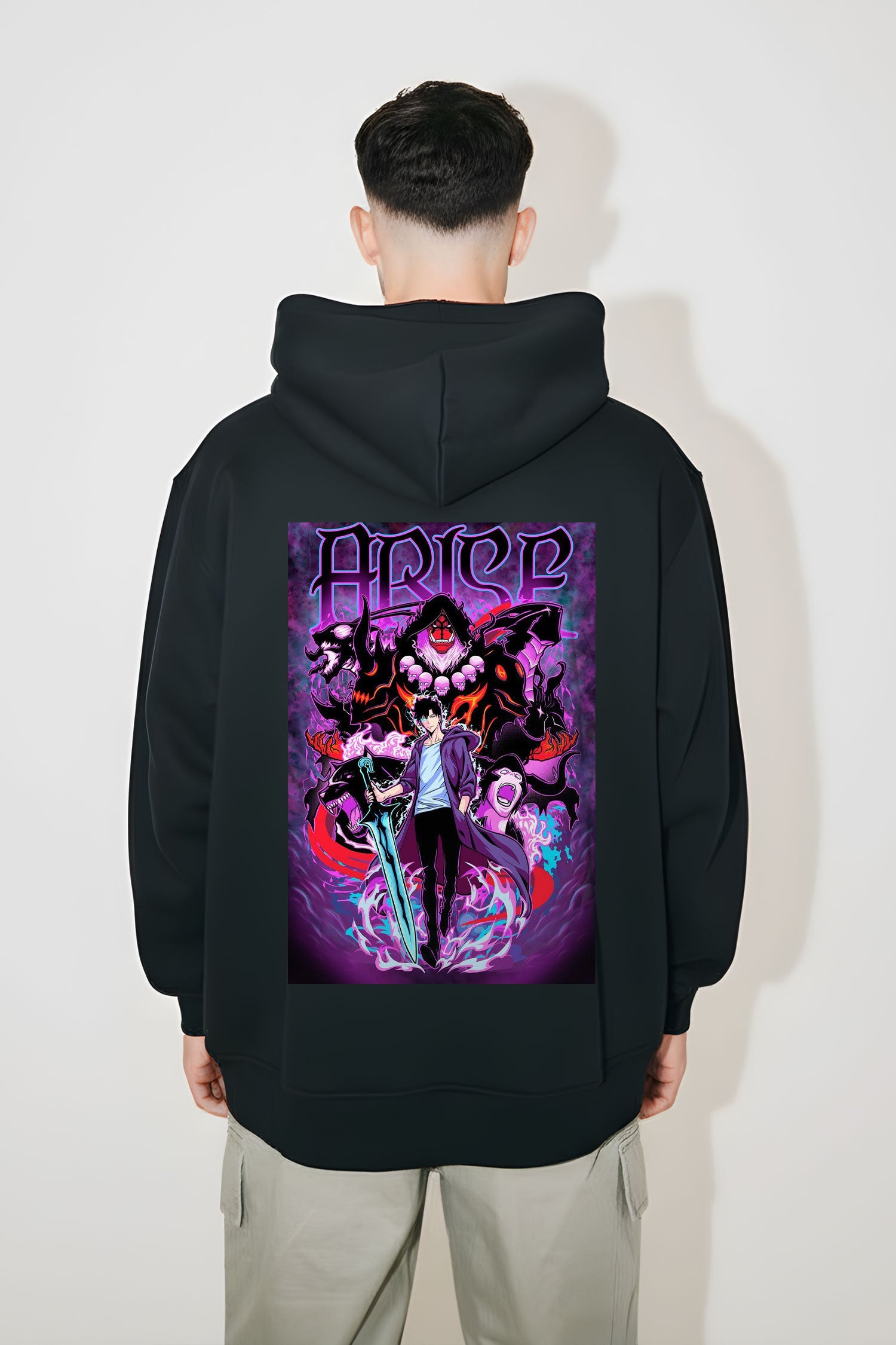 Solo Leveling Sung Jinwoo "Arise" Oversized Hoodie