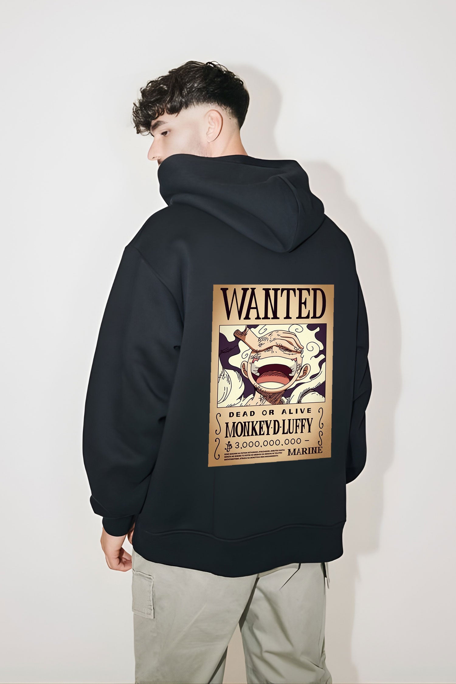 One Piece Luffy Gear 5 Wanted Poster Oversized Hoodie