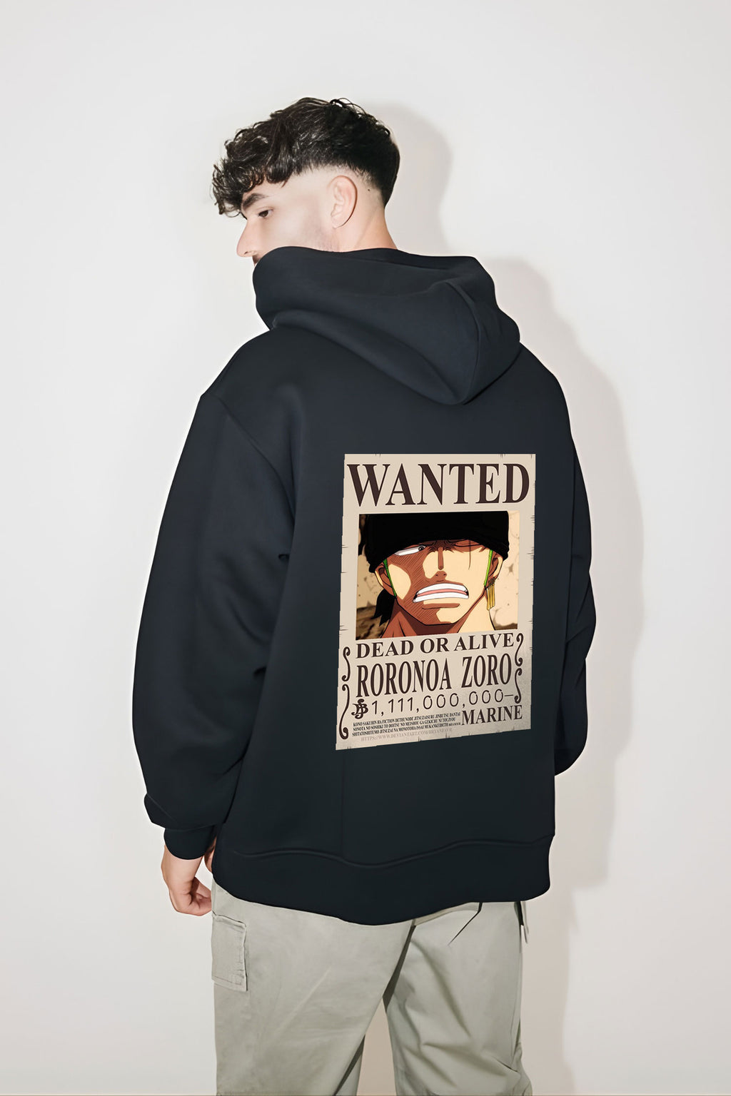 One Piece Zoro Wanted Poster Oversized Hoodie