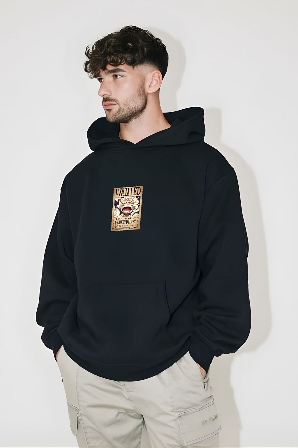 One Piece Luffy Gear 5 Wanted Poster Oversized Hoodie