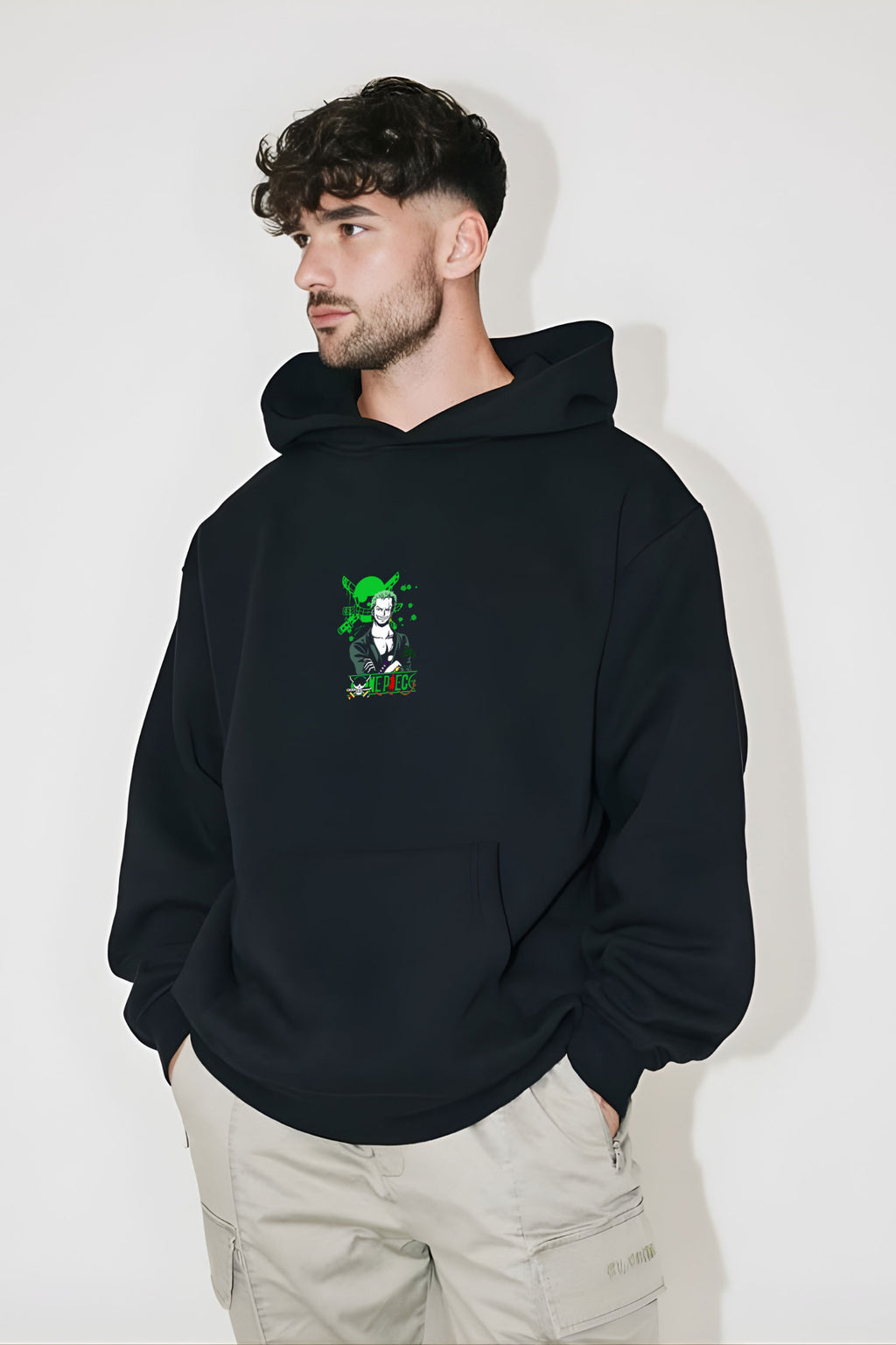 One Piece Zoro Manga Collage Oversized Hoodie
