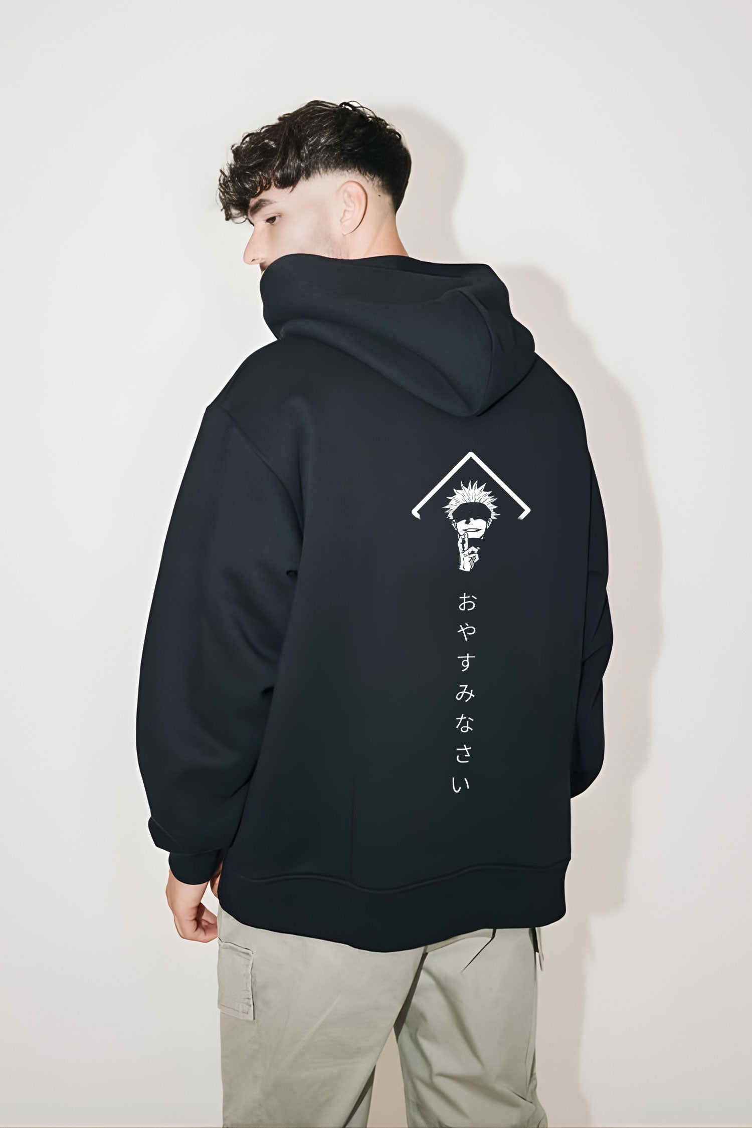 Jujutsu Kaisen Gojo "Oyasumi" Oversized Hoodie