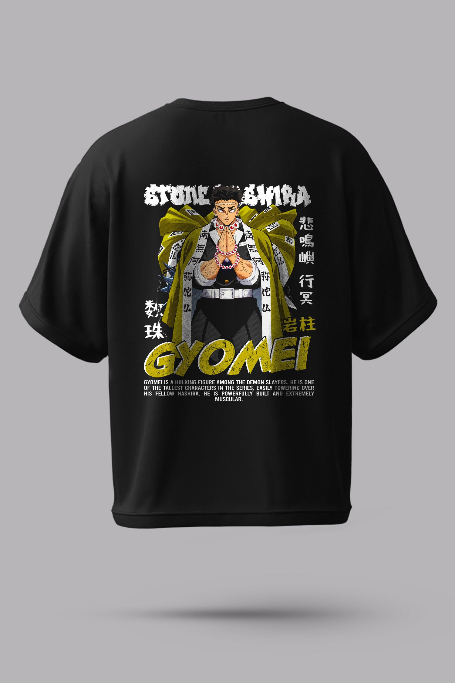 Gyomei Stone Hashira Oversized Anime T-Shirt