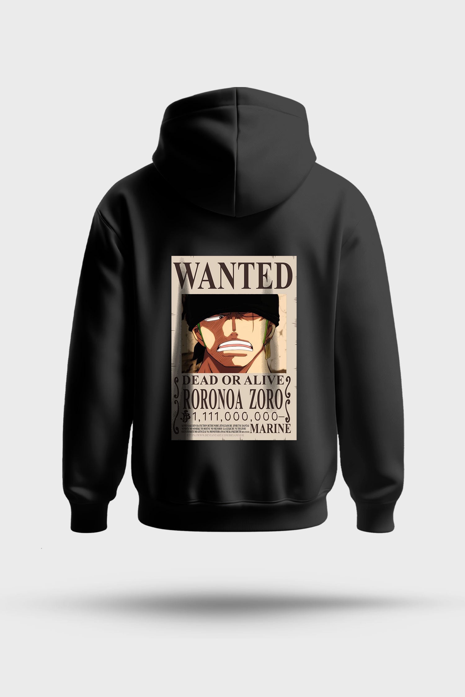 One Piece Zoro Wanted Poster Oversized Hoodie