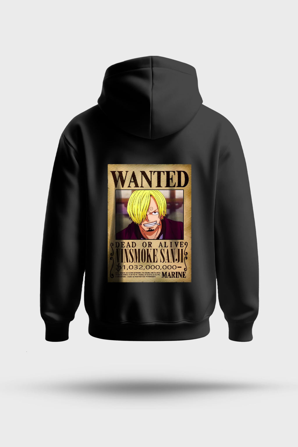 One Piece Vinsmoke Sanji Wanted Poster Oversized Hoodie