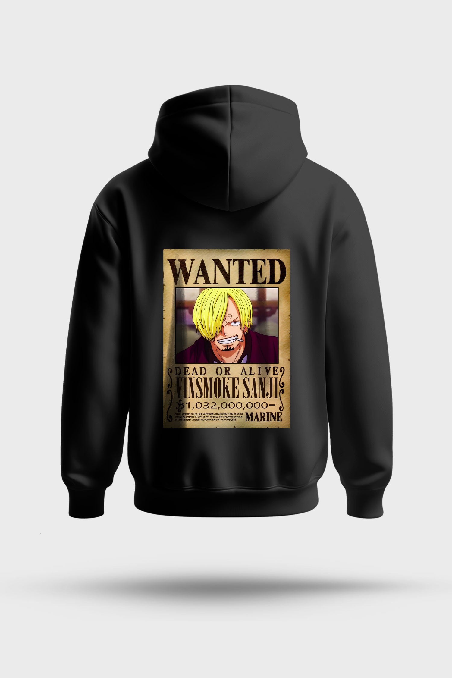 One Piece Vinsmoke Sanji Wanted Poster Oversized Hoodie