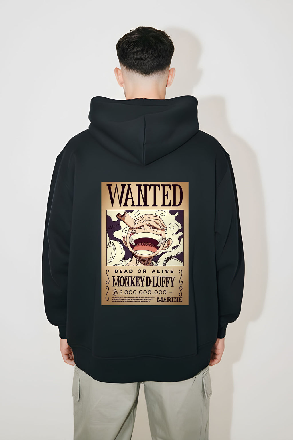 One Piece Luffy Gear 5 Wanted Poster Oversized Hoodie