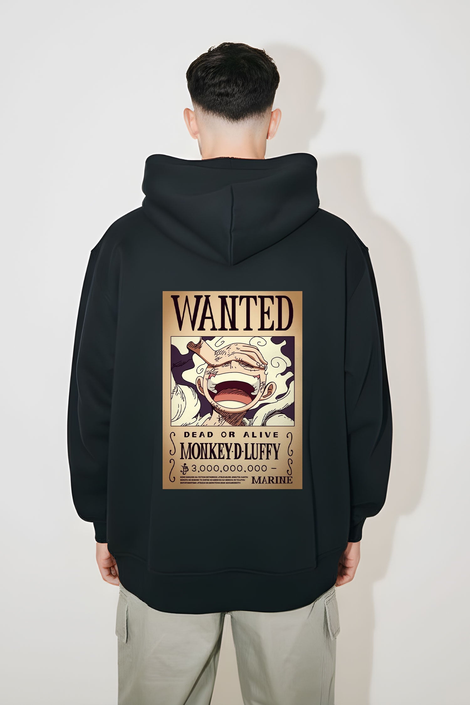 One Piece Luffy Gear 5 Wanted Poster Oversized Hoodie