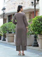 The Slate Sequin Straight Set