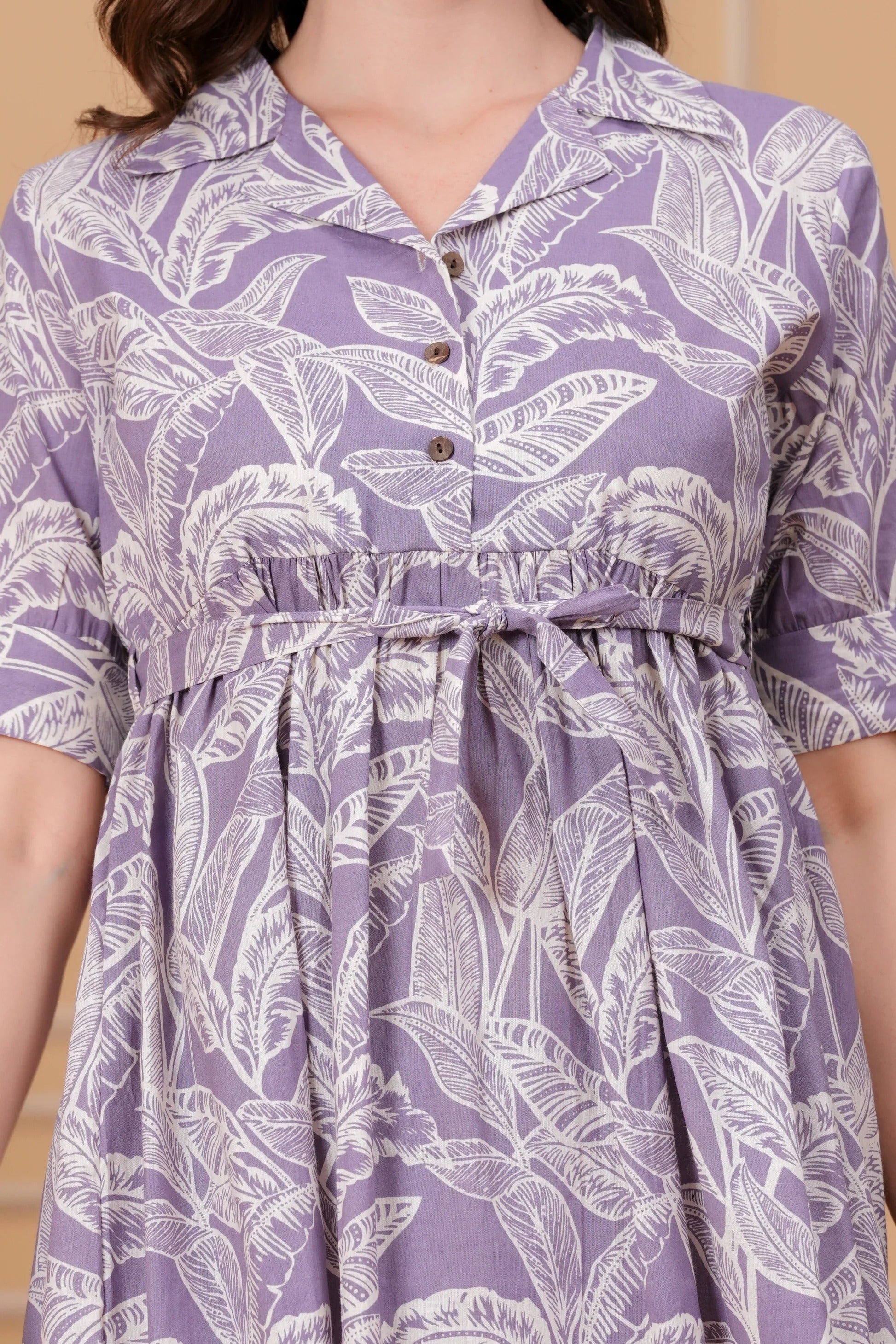 The Lavender Leaf Peplum Set