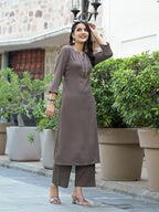 The Slate Sequin Straight Set