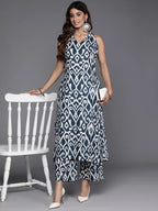The Teal Ikat Halter Set
