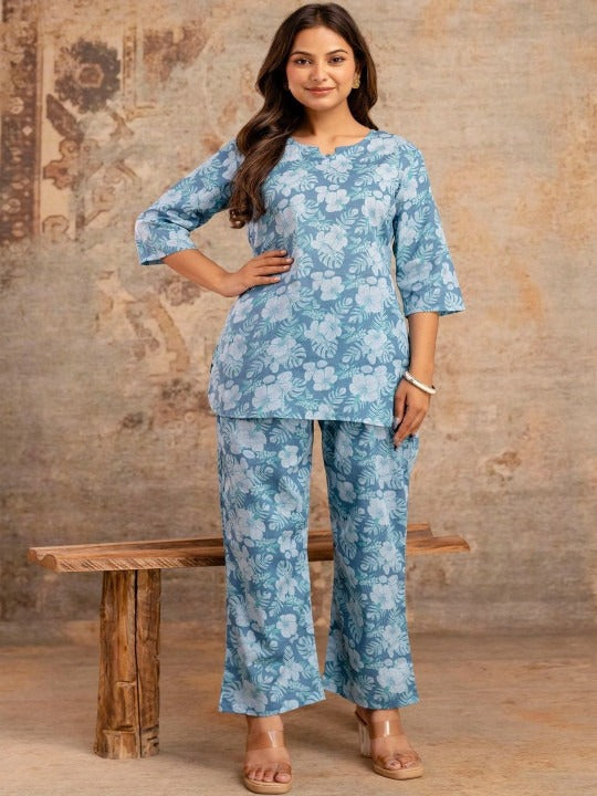 Ocean Breeze Cotton Nightsuit