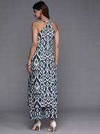 The Teal Ikat Halter Set