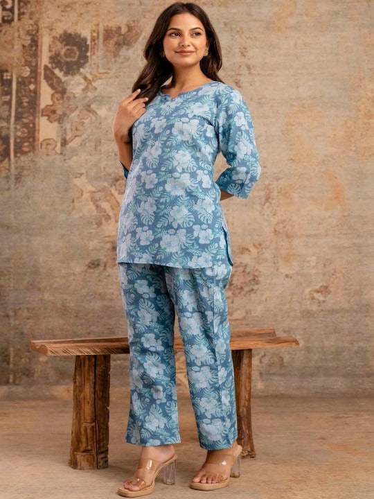 Ocean Breeze Cotton Nightsuit