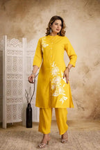 Saffron Sunbeam Embroidered Tunic