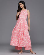 Coral Bloom Sleeveless Suit