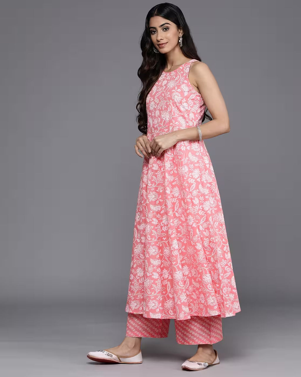 Coral Bloom Sleeveless Suit