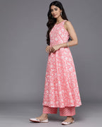 Coral Bloom Sleeveless Suit