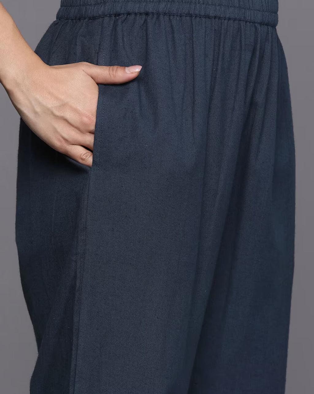 Sapphire Bloom Straight-Cut Suit