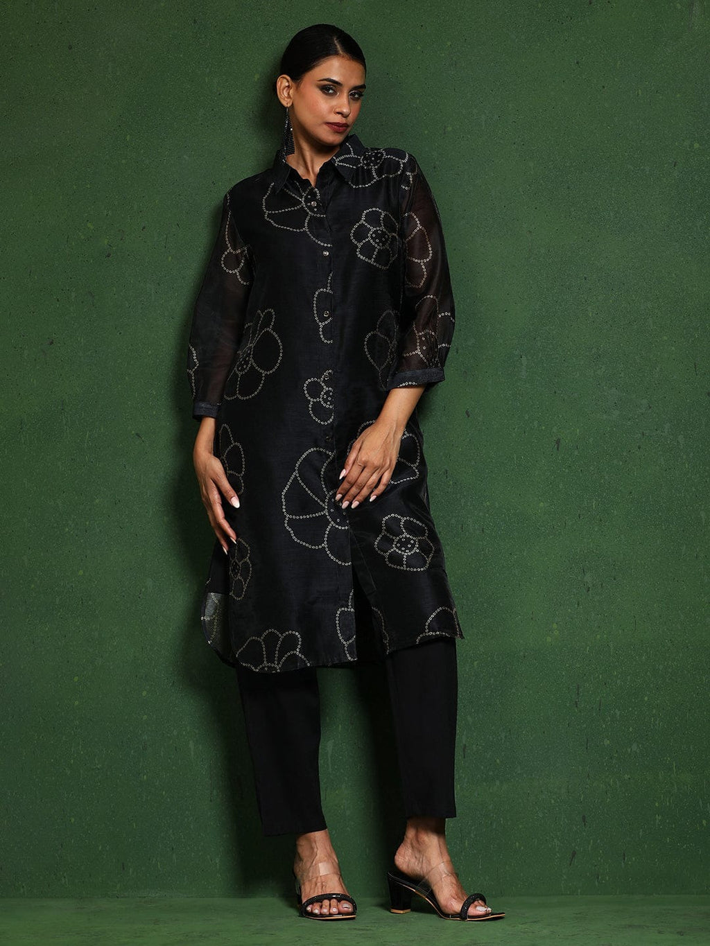 Midnight Stardust Longline Set