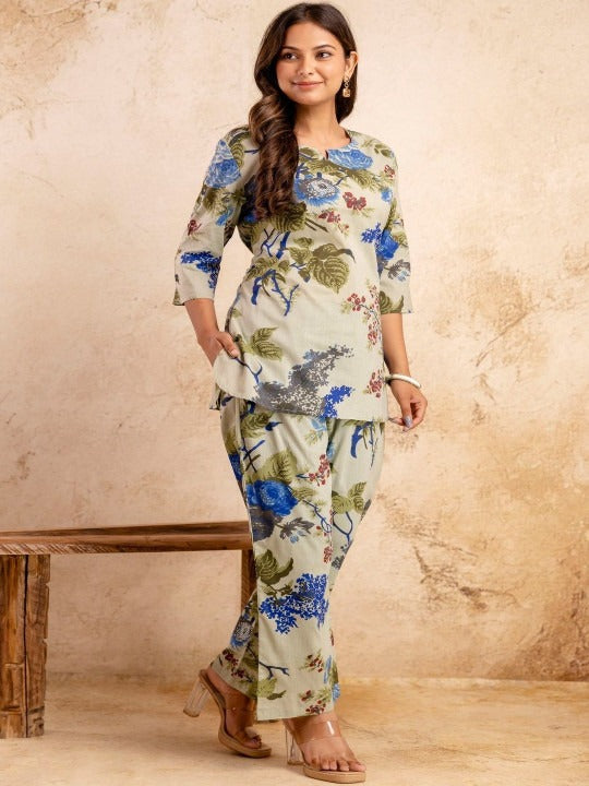 Azure Bloom Co-ord Set