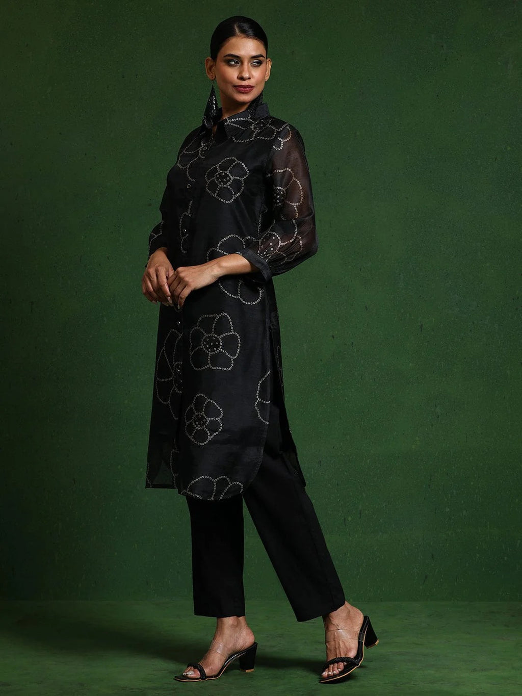 Midnight Stardust Longline Set
