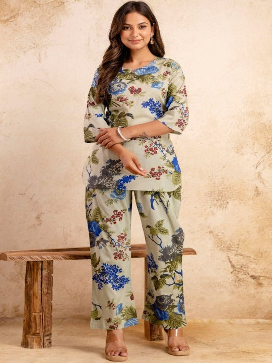 Azure Bloom Co-ord Set