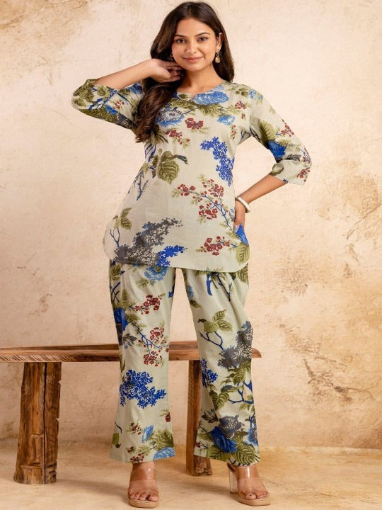 Azure Bloom Co-ord Set
