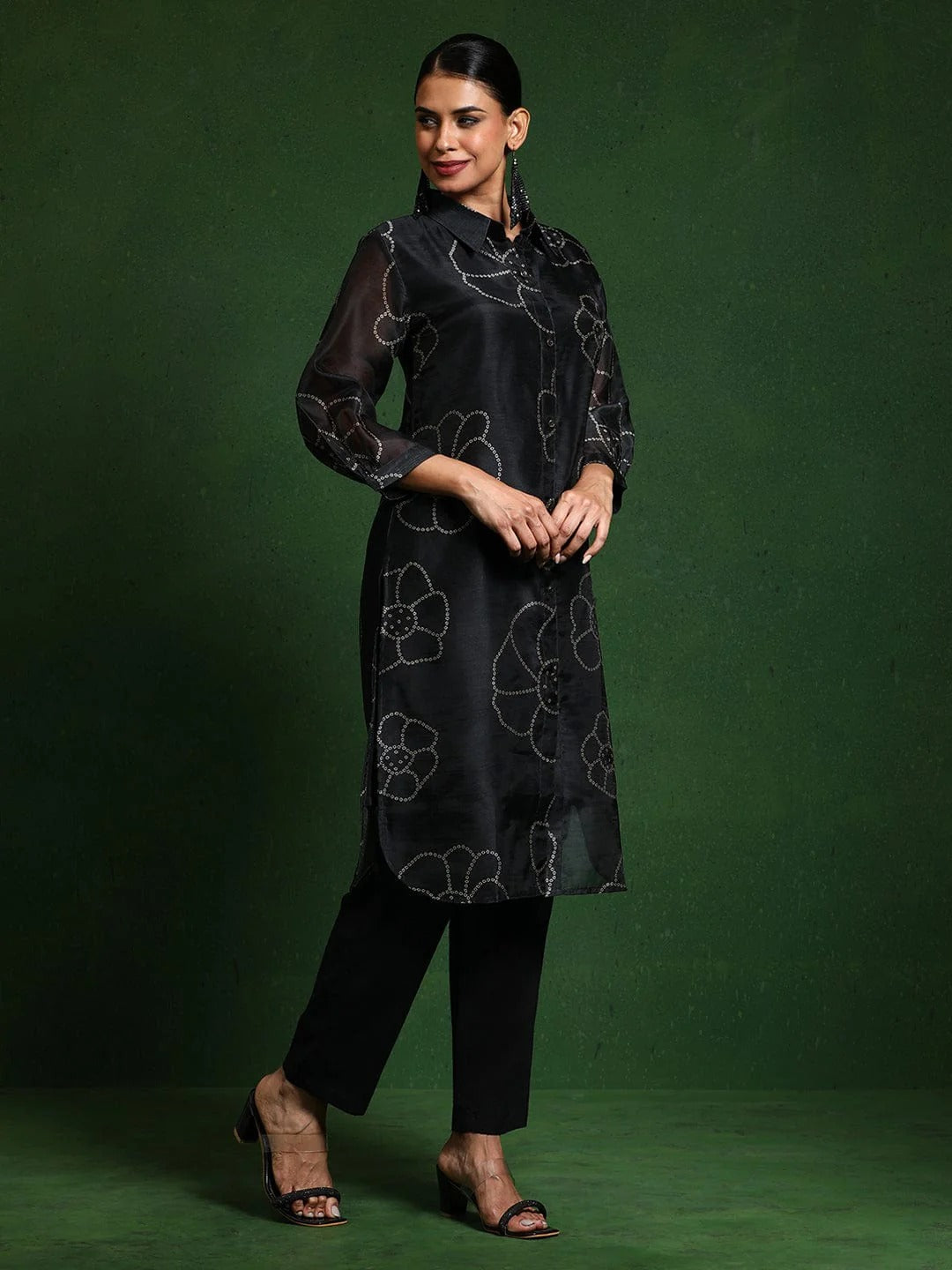 Midnight Stardust Longline Set