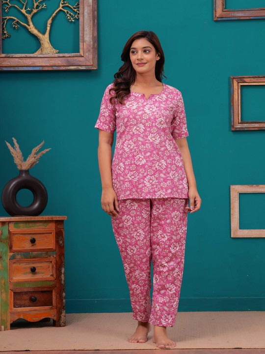Berry Blossom Cotton Nightsuit