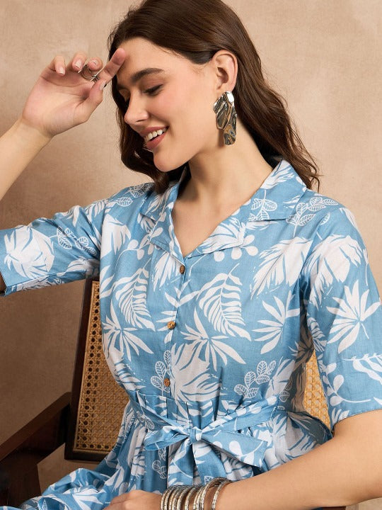 Skyline Botanical Peplum Co-ord