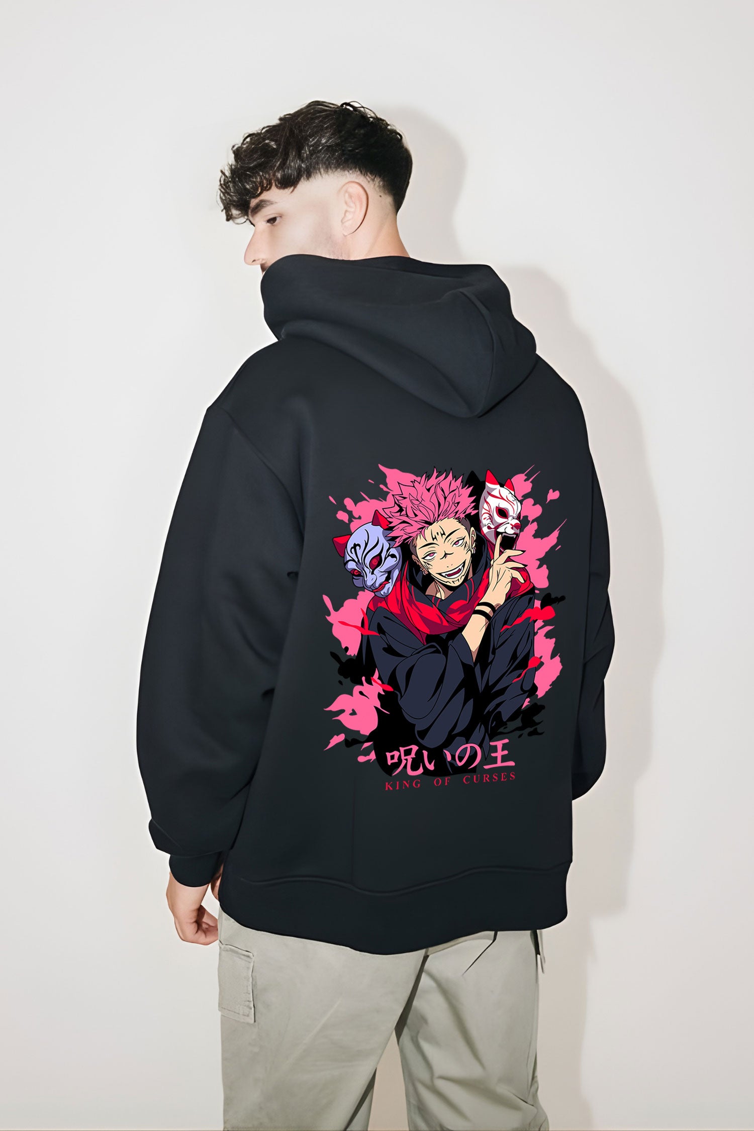 Jujutsu Kaisen Sukuna "King of Curses" Mask Oversized Hoodie
