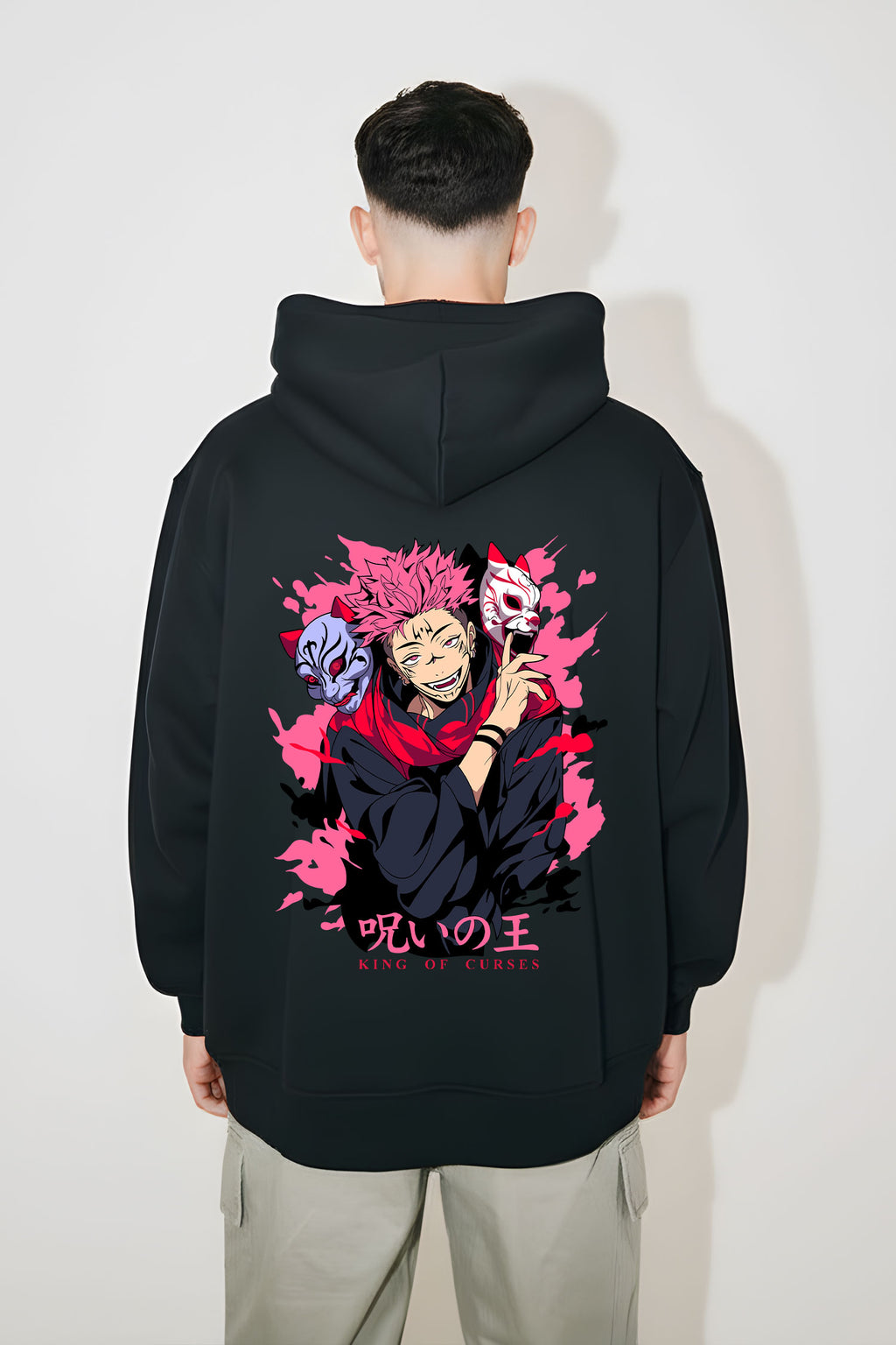 Jujutsu Kaisen Sukuna "King of Curses" Mask Oversized Hoodie