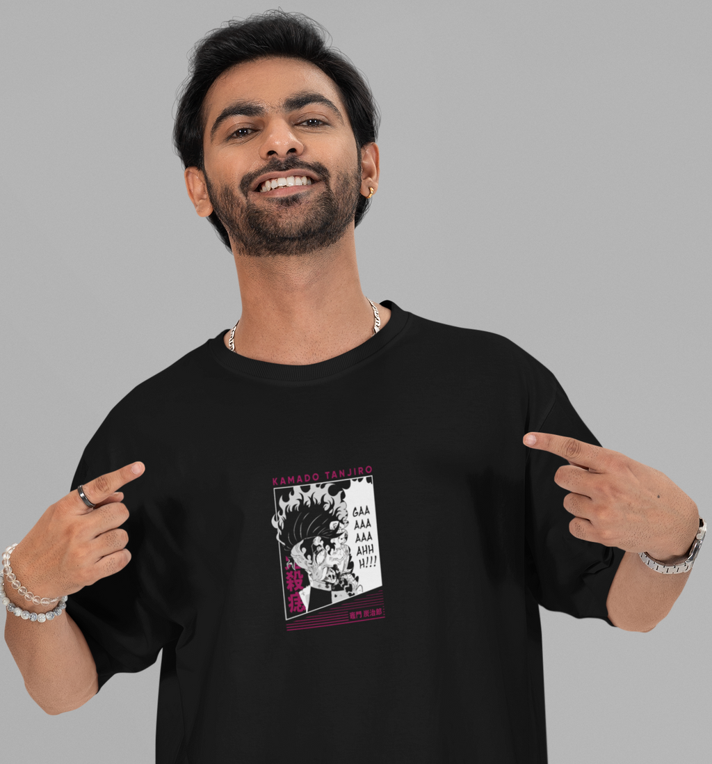 Tanjiro Kamado Oversized Anime T-Shirt