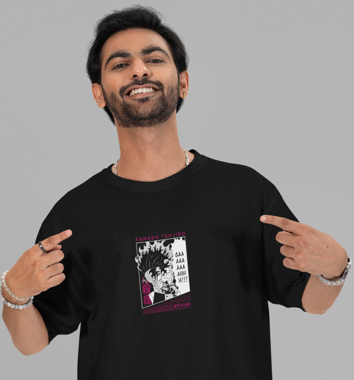 Tanjiro Kamado Oversized Anime T-Shirt