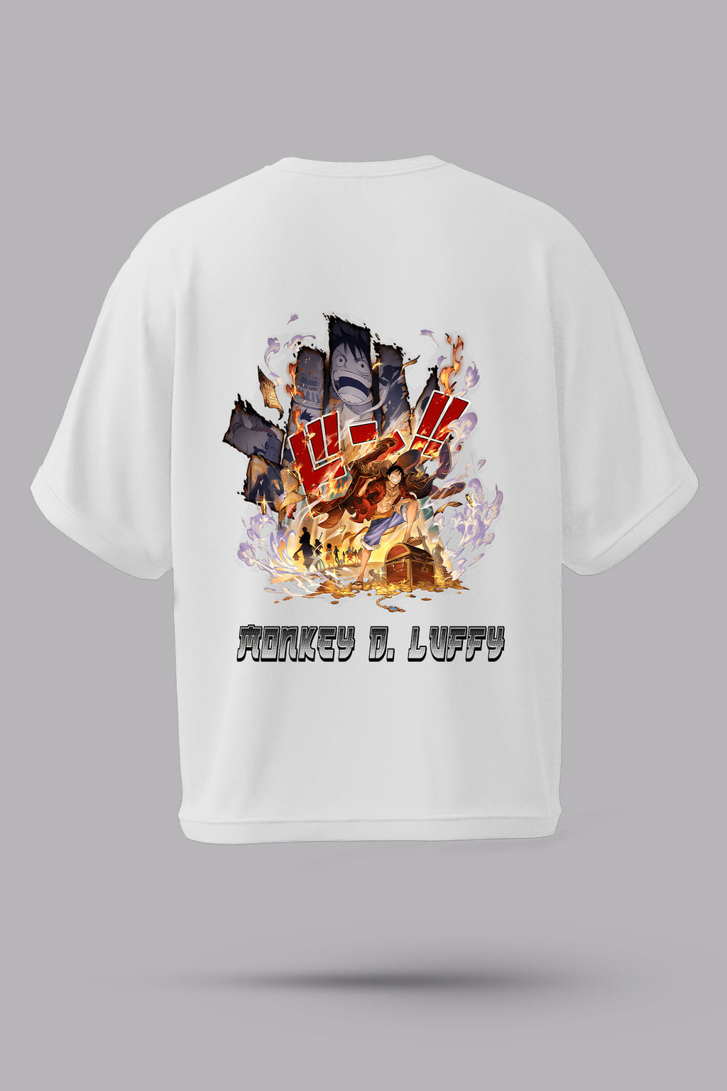 One Piece Luffy Wanted Collage Oversized T-Shirt