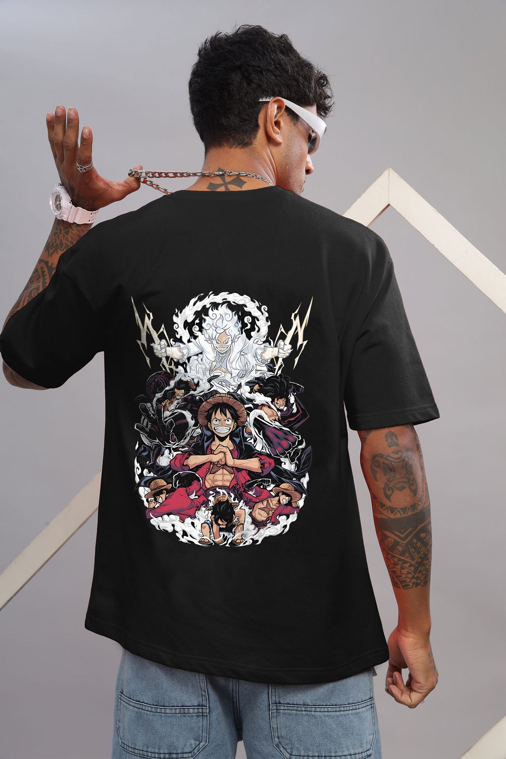 One Piece Luffy Evolution Oversized T-Shirt