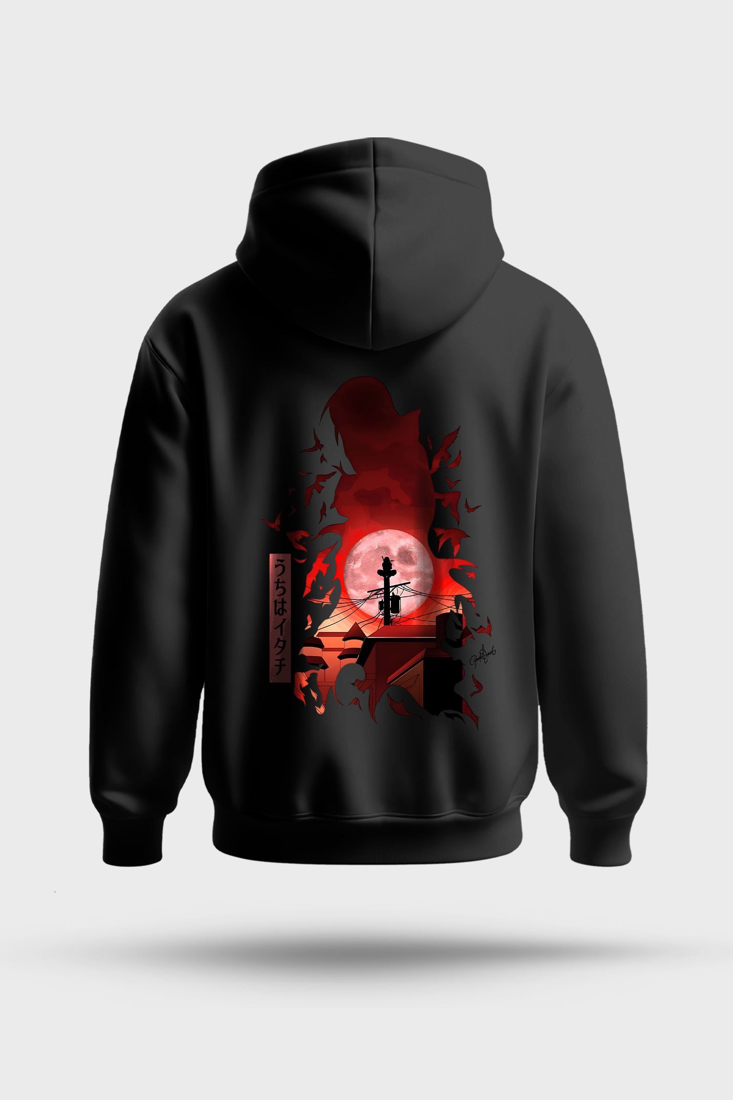 Naruto Shippuden Itachi Uchiha Red Moon Oversized Hoodie
