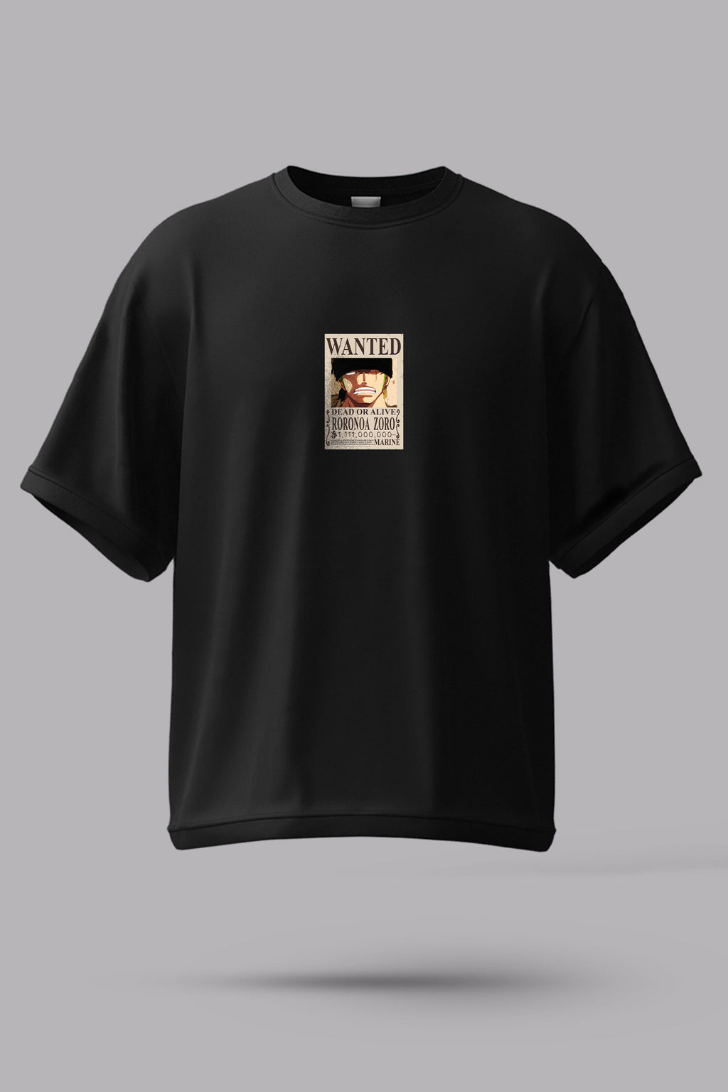 One Piece Zoro Wanted Poster Oversized T-Shirt