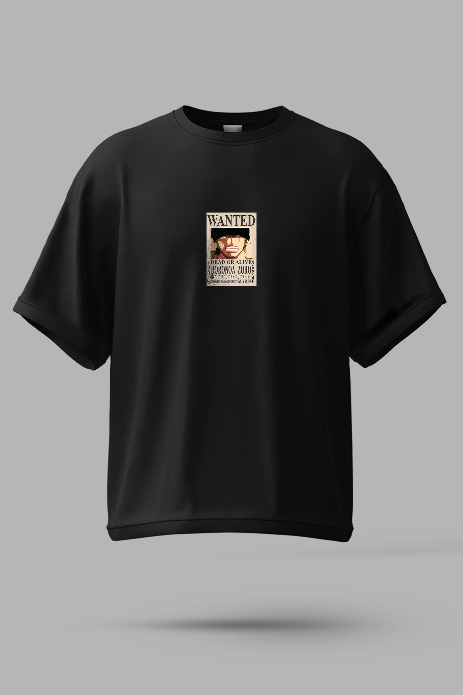 One Piece Zoro Wanted Poster Oversized T-Shirt