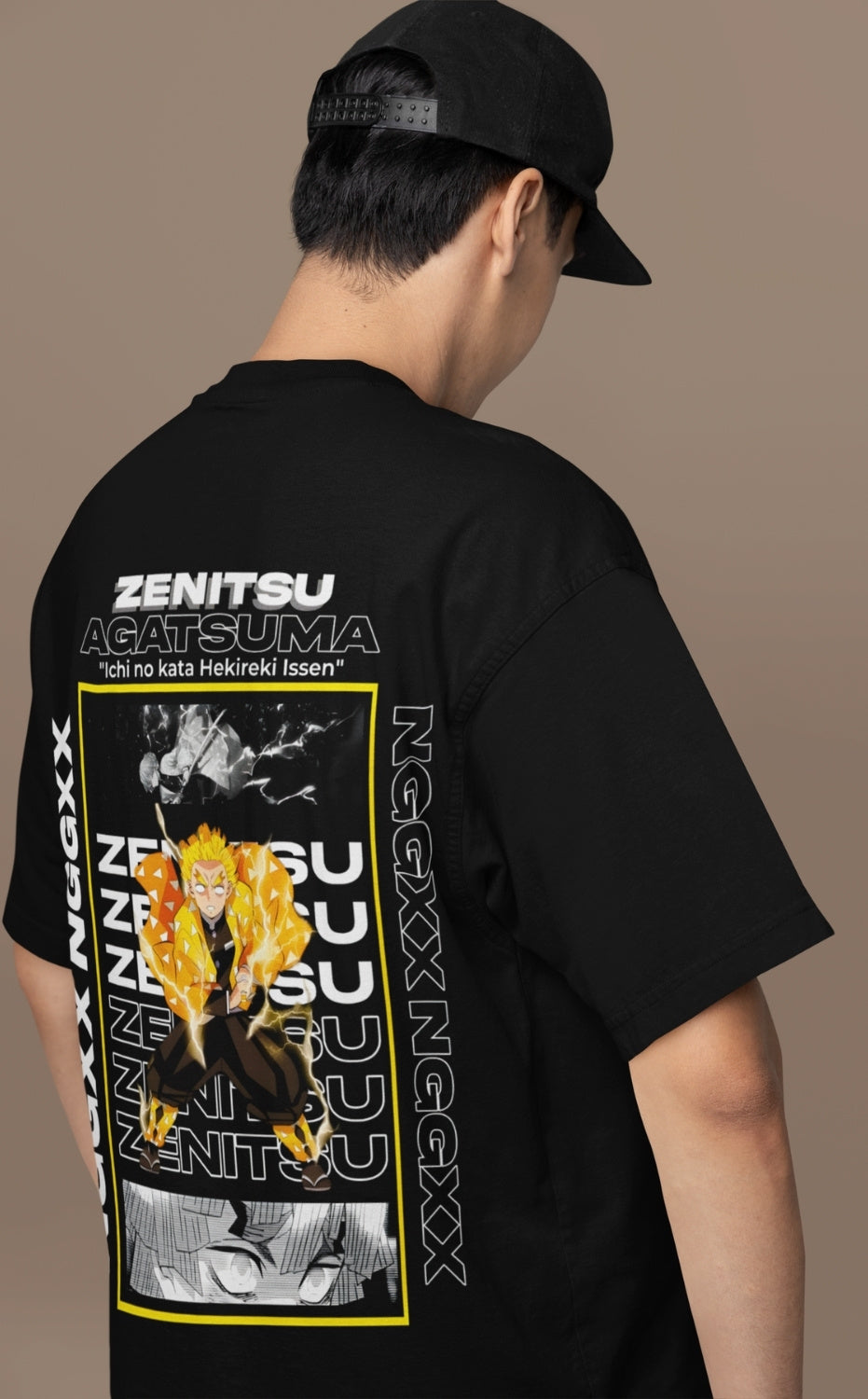 Zenitsu Agatsuma Oversized Anime T-Shirt